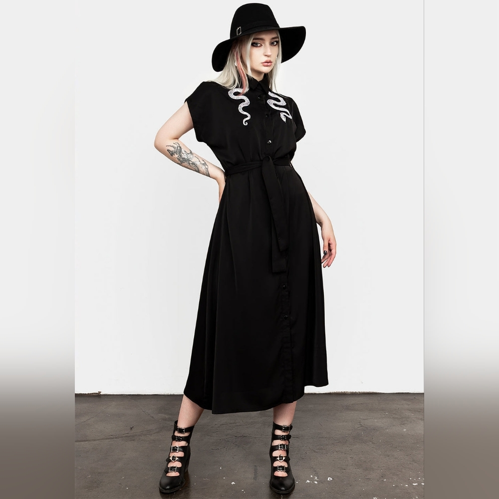 **NEW** Slither Relaxed Midi Dress - Size UK 16 - Size US 12 - Disturbia